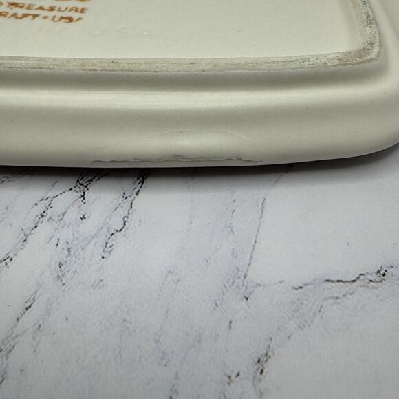 TAOS TREASURE CRAFT BUTTER DISH Southwest Adobe Stone Ware Made In The USA - Picture 10 of 12